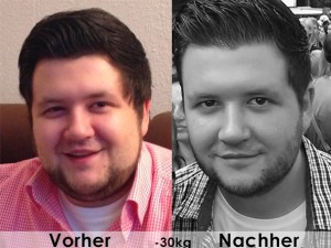 vorher nachher durch Low-Carb Ernährungsplan