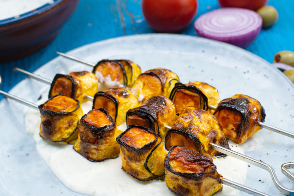 Gegrillte Low Carb Feta Spieße